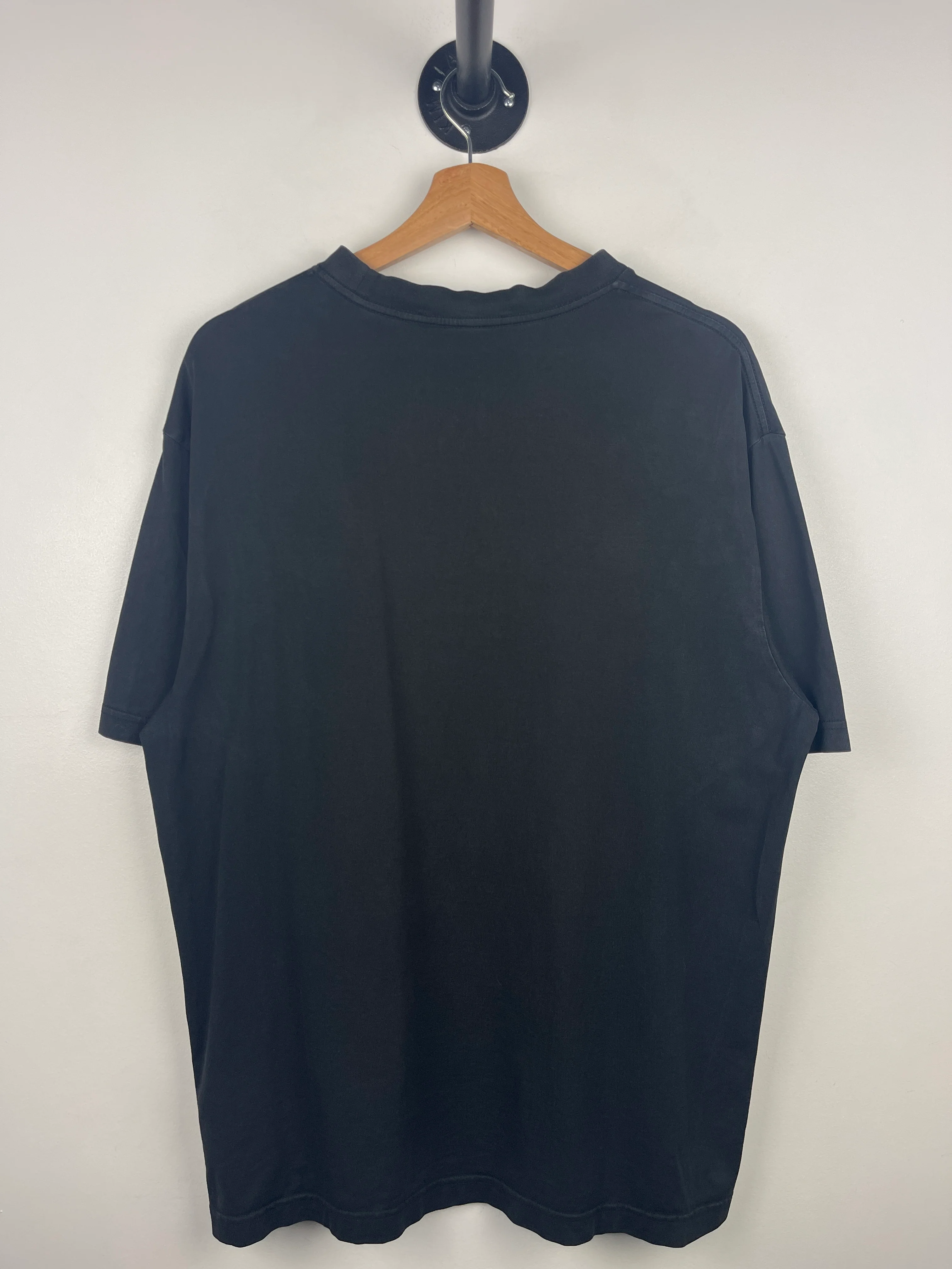 Adidas Y-3 Stacked Logo Black Tee - Image 2