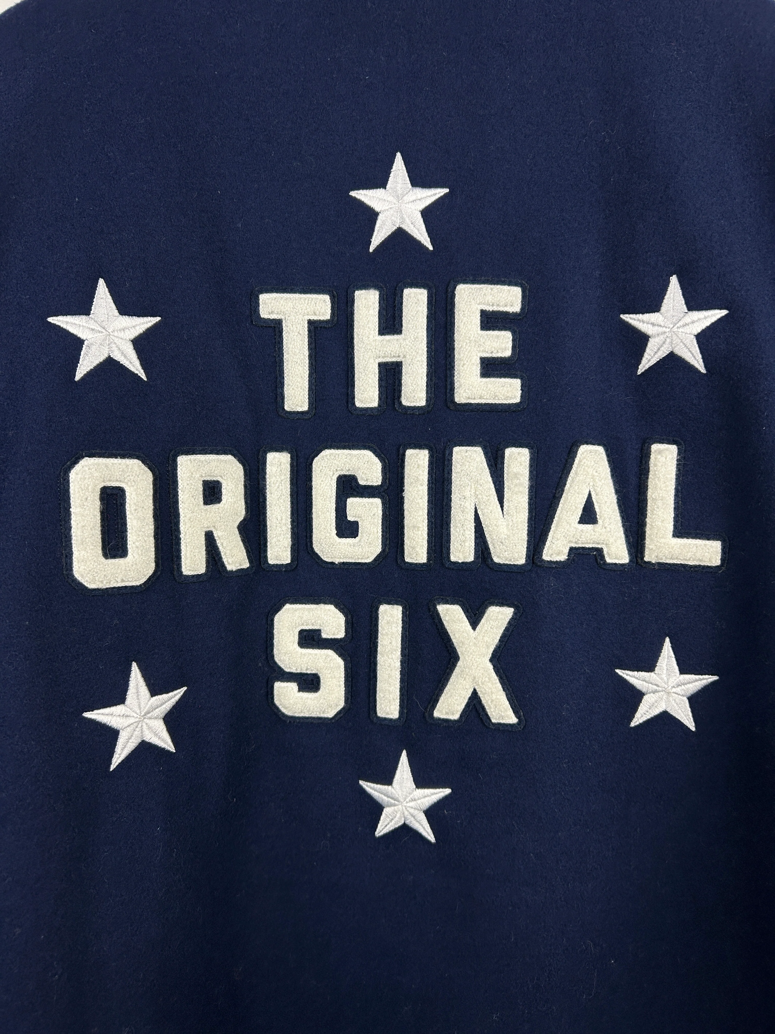 OVO X NHL Toronto Maple Leafs Navy Varsity Jacket - Image 5