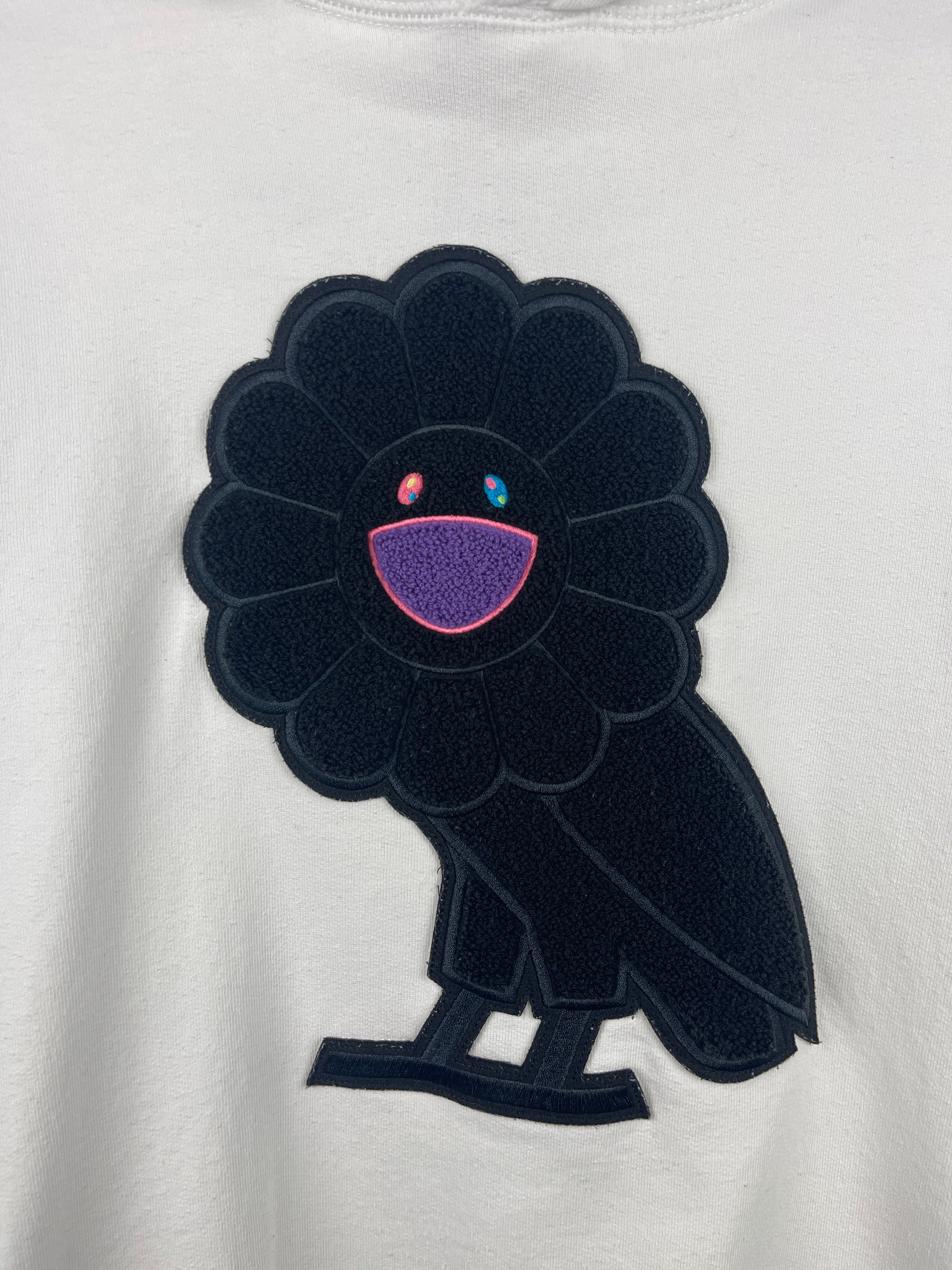 OVO X Takashi Murakami FW18 Surplus Flower Owl White Hoodie - Image 3