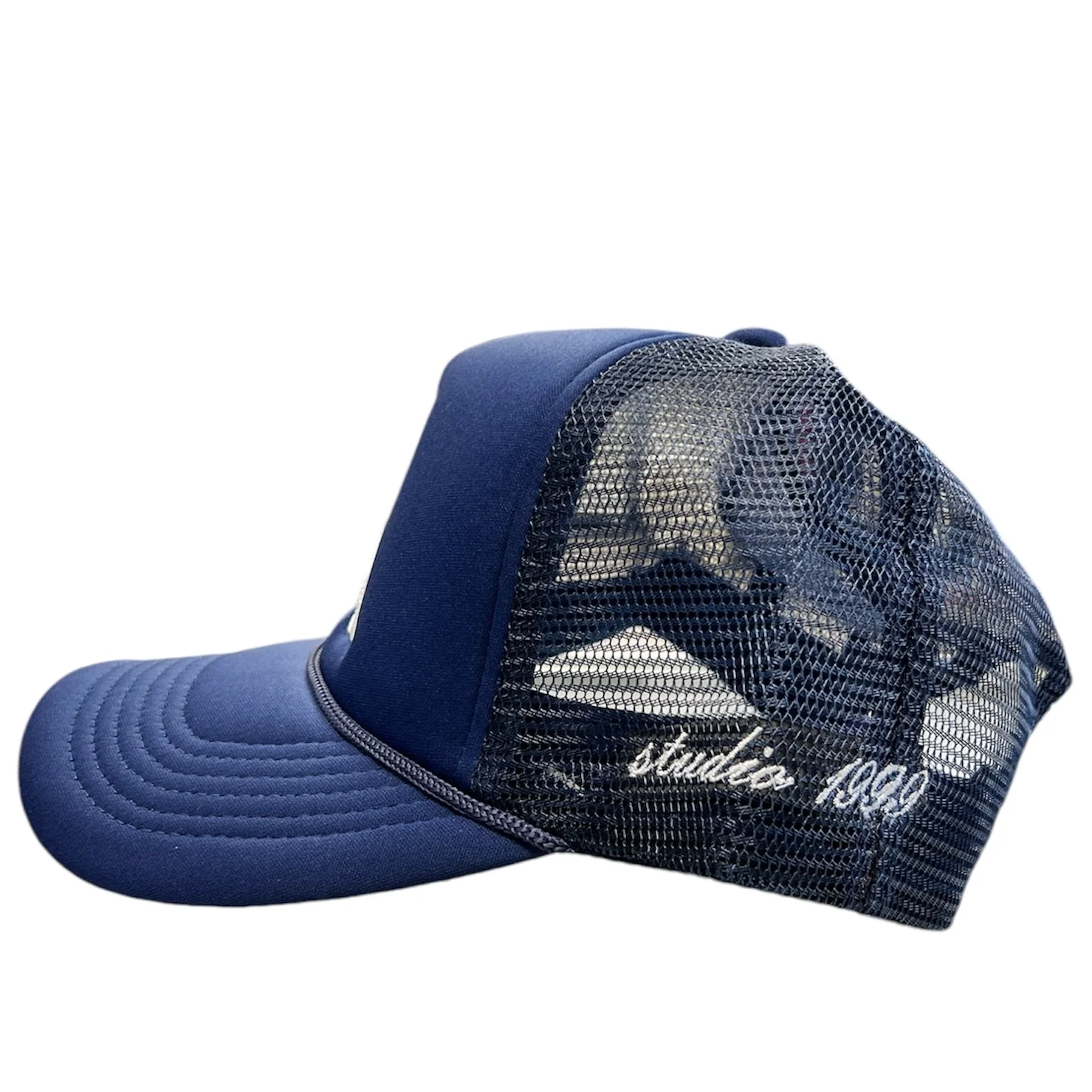 Studio 1999 LA Navy Script Trucker Hat - Image 3