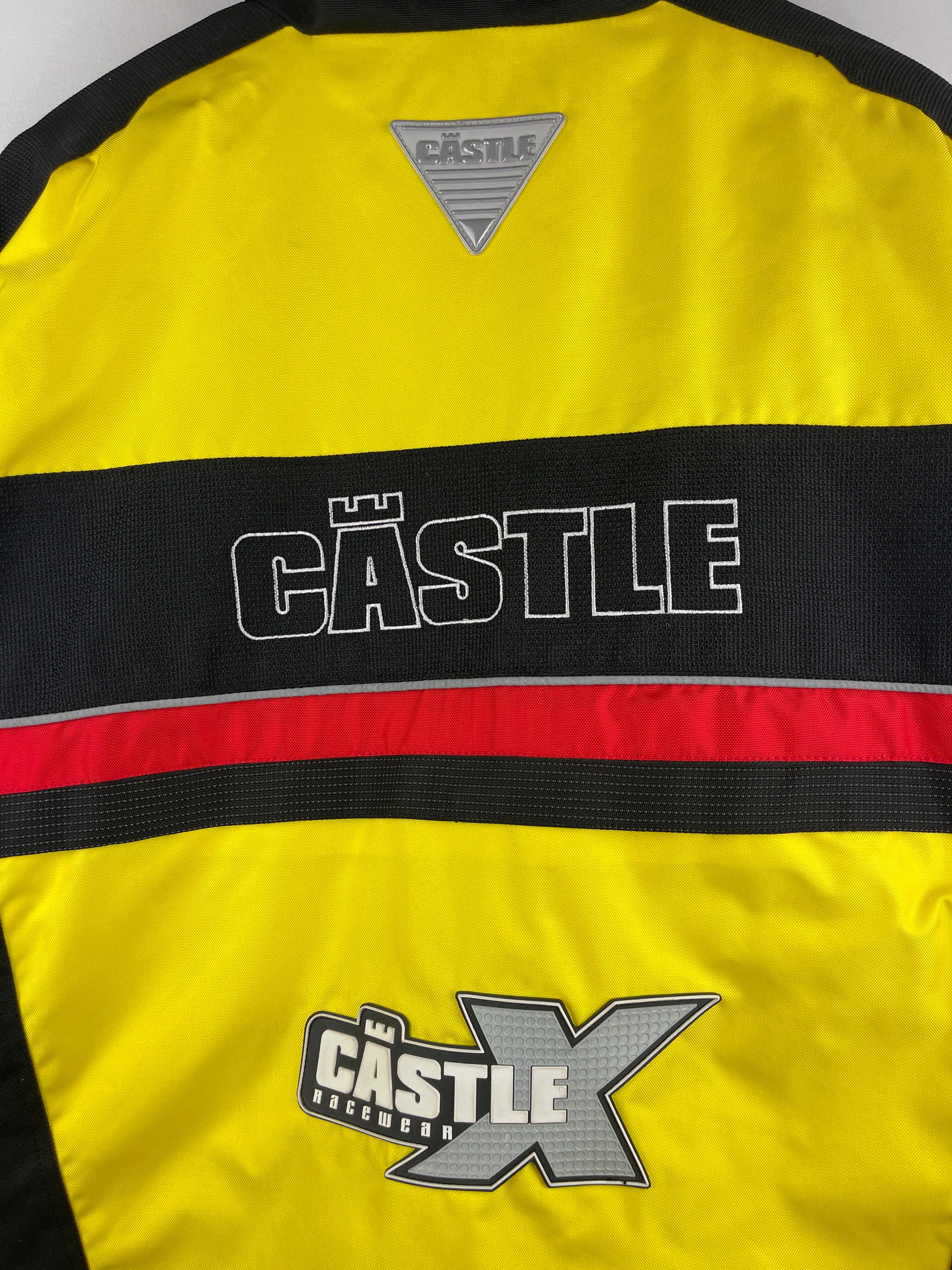 Vintage 90s Castle Racing Insulated Black & Yellow Jacket - Image 4