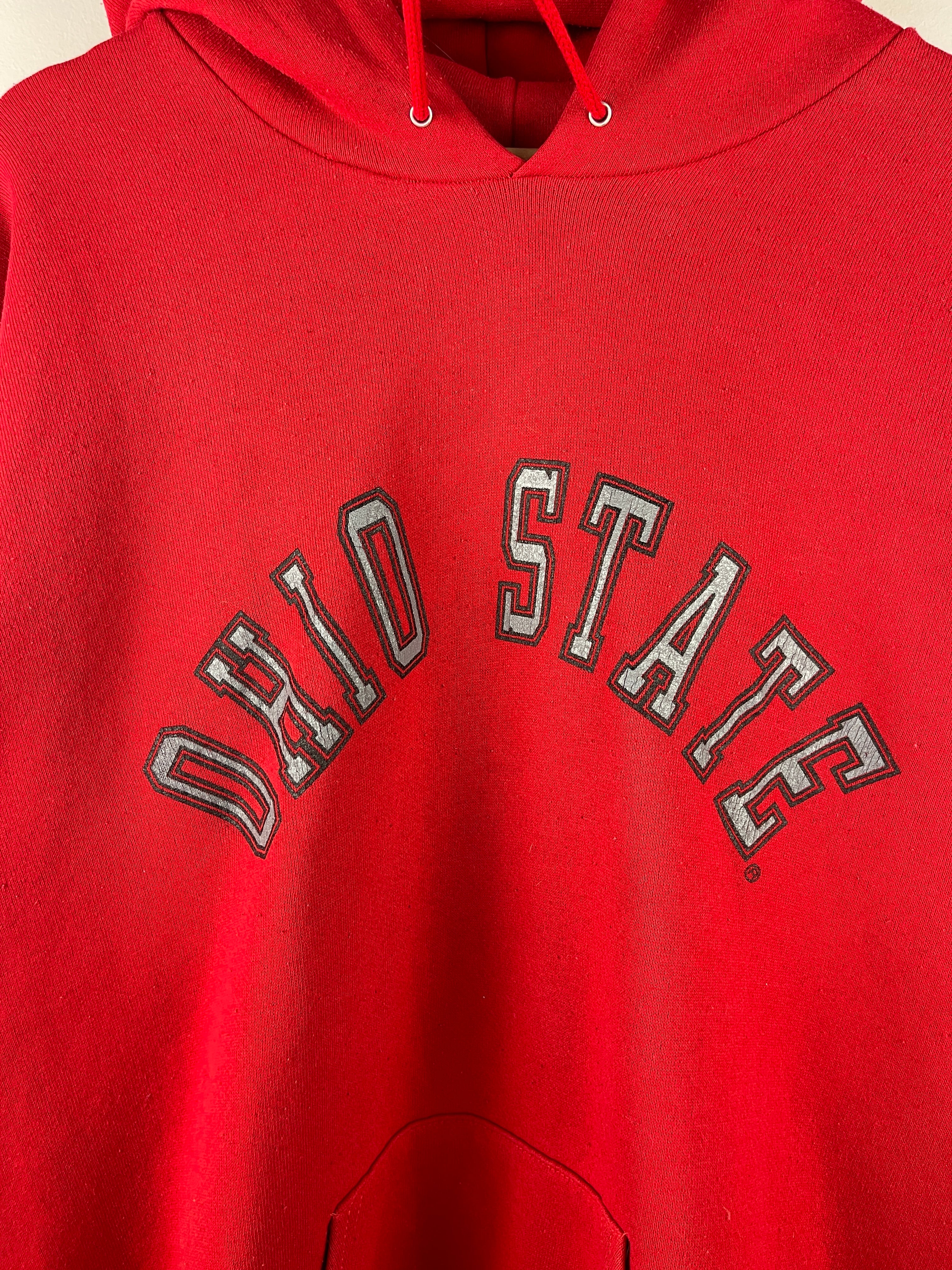 Vintage 90s Jansport Ohio State Spellout Red Hoodie - Image 3