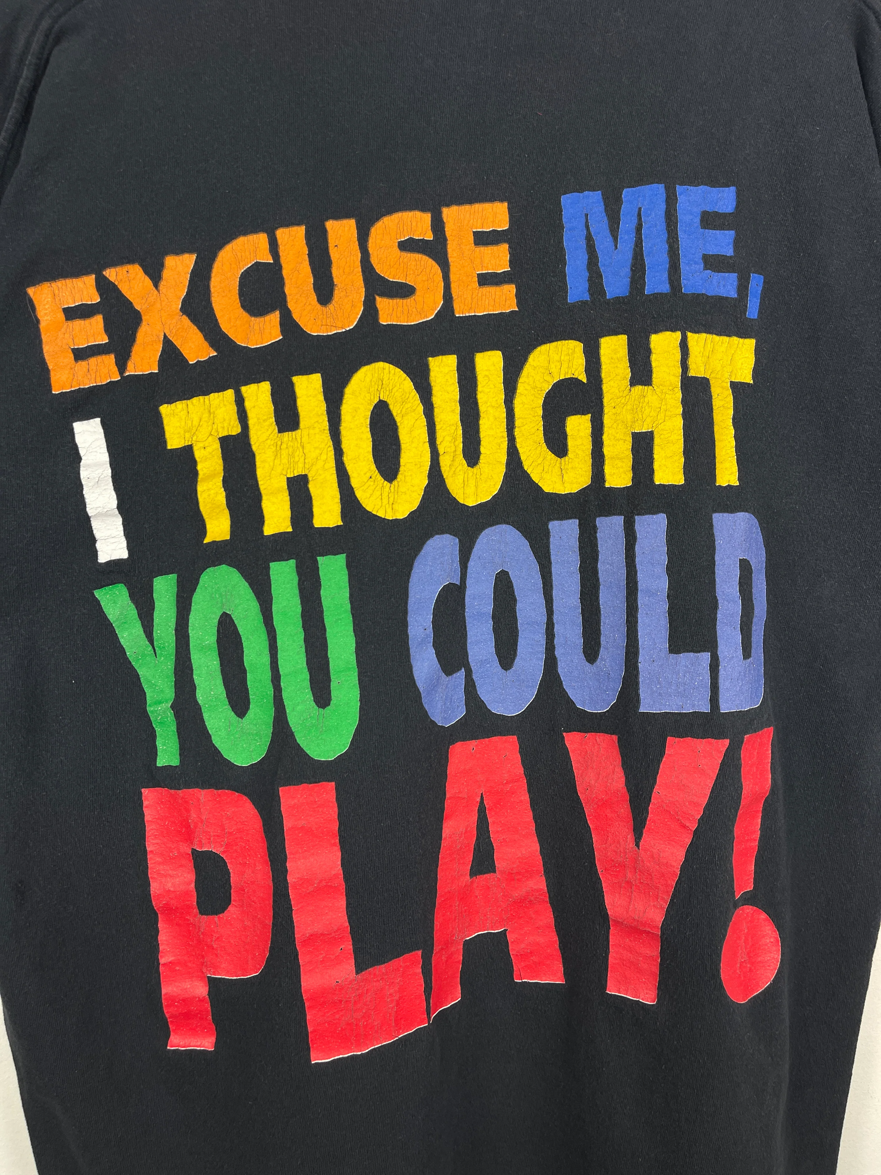 Vintage 90s Looney Tunes Taz Basketball Black Tee - Image 4