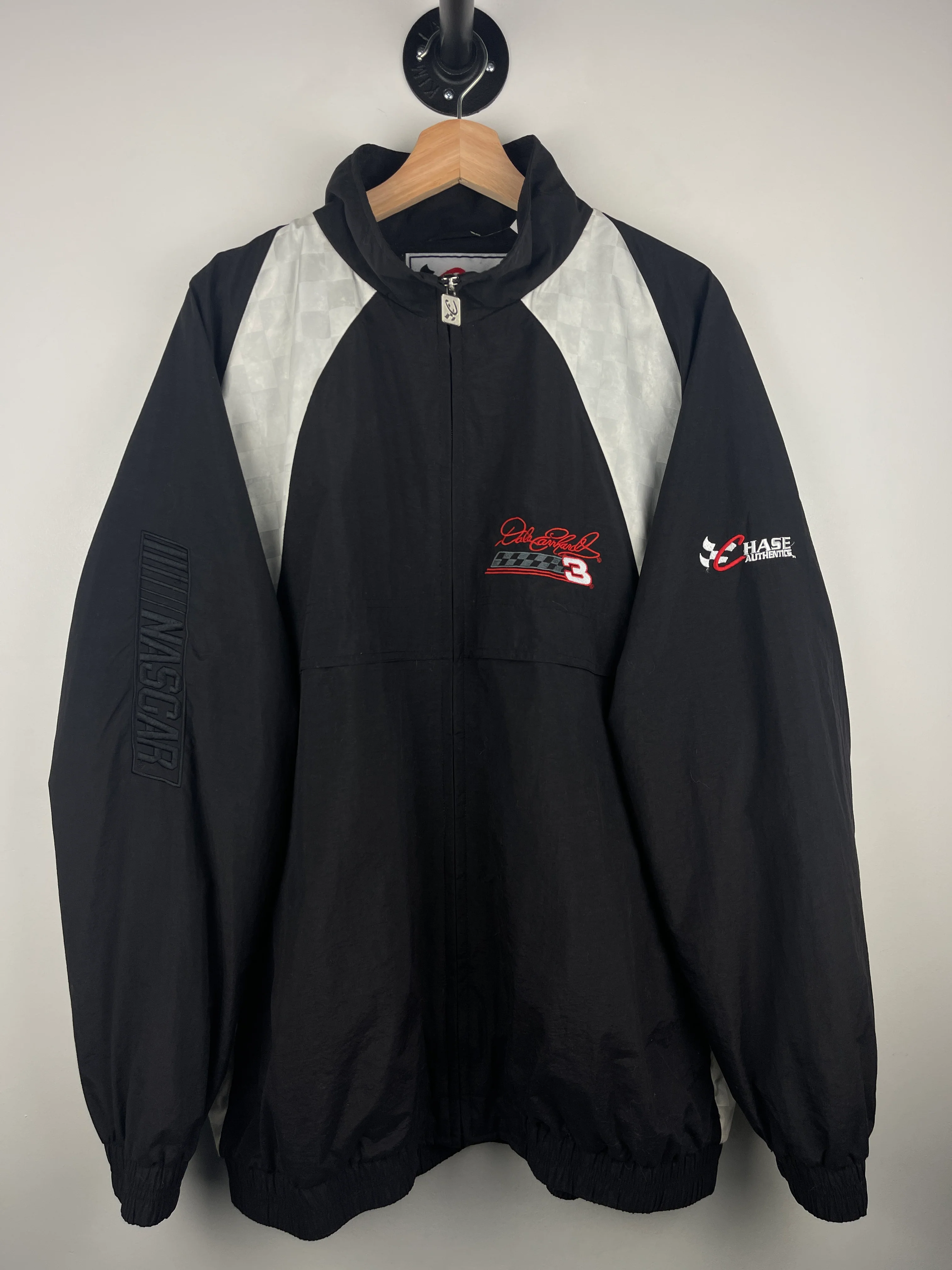 Vintage 90s Nascar Chase Dale Earnhardt Black Windbreaker