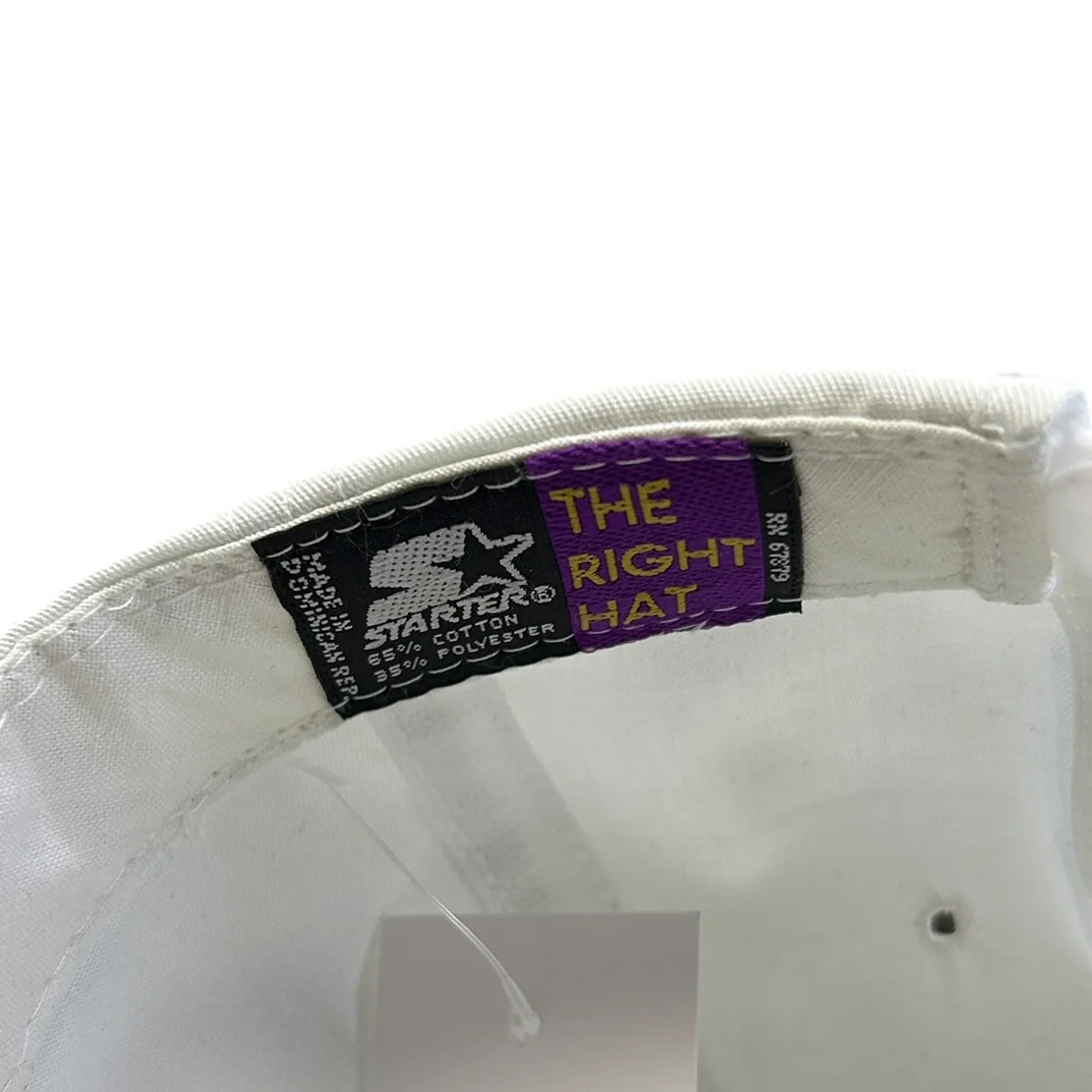 Vintage 90s NBA Starter Chicago Bulls The Greatest Team Ever White Snapback Hat - Image 5