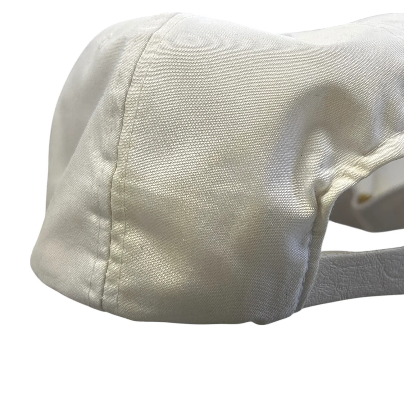 Vintage 90s NCAA Championships Track & Field Boise Idaho White Leather Strapback Hat - Image 5