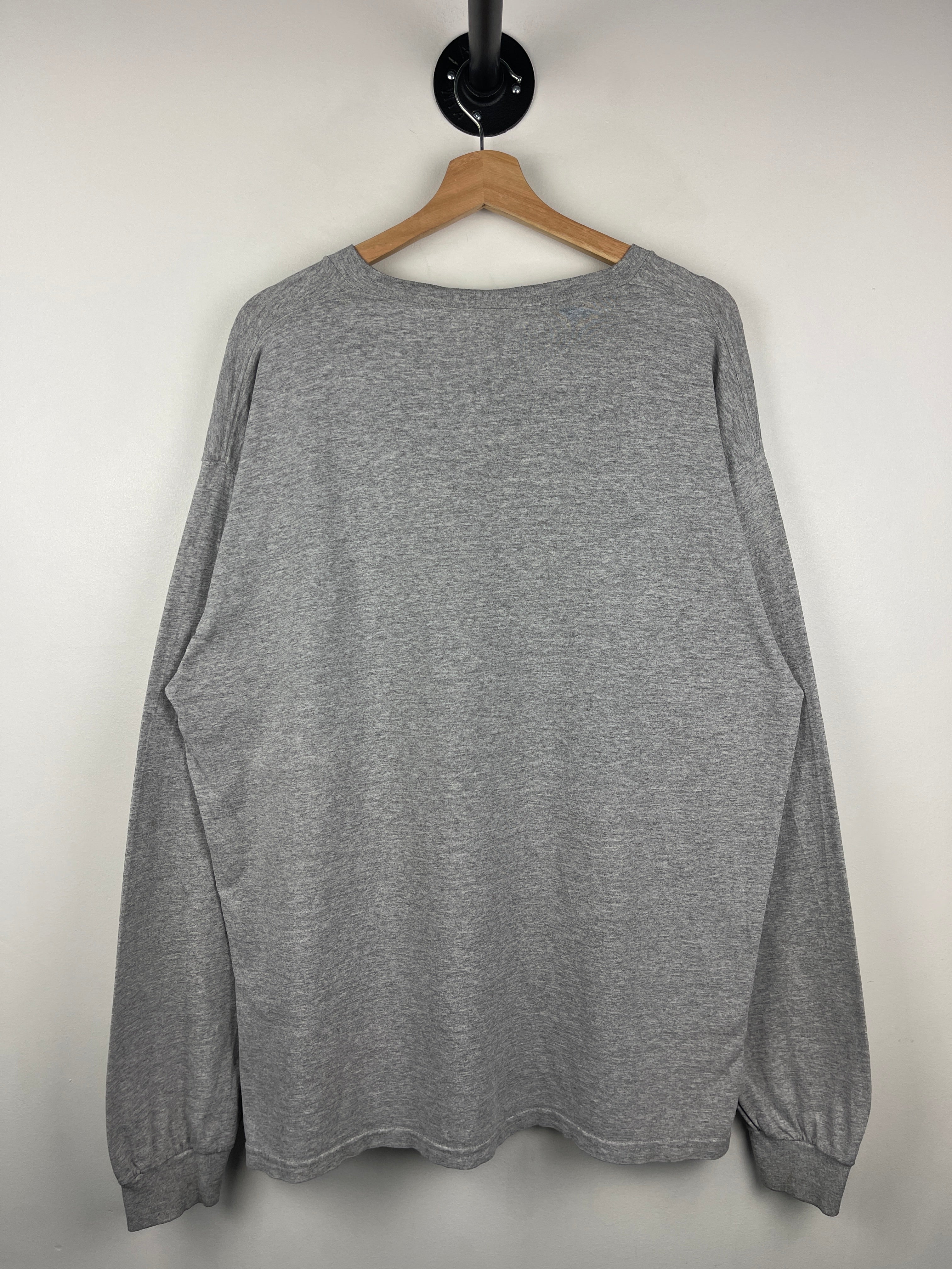 Vintage 90s Nike Mini Swoosh Grey Long Sleeve - Image 2