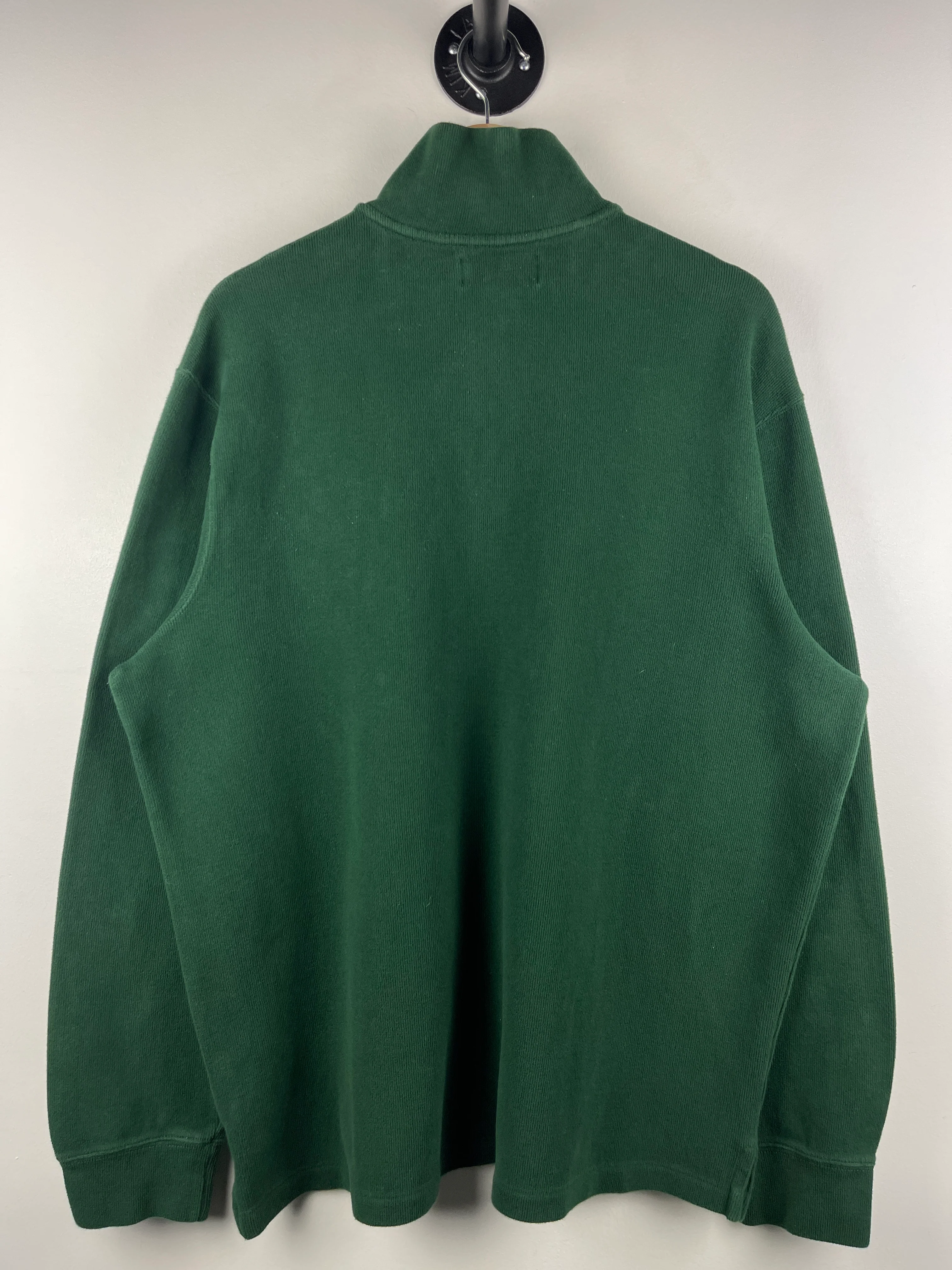 Vintage 90s Polo Ralph Lauren Green Quarter Zip Sweater - Image 2