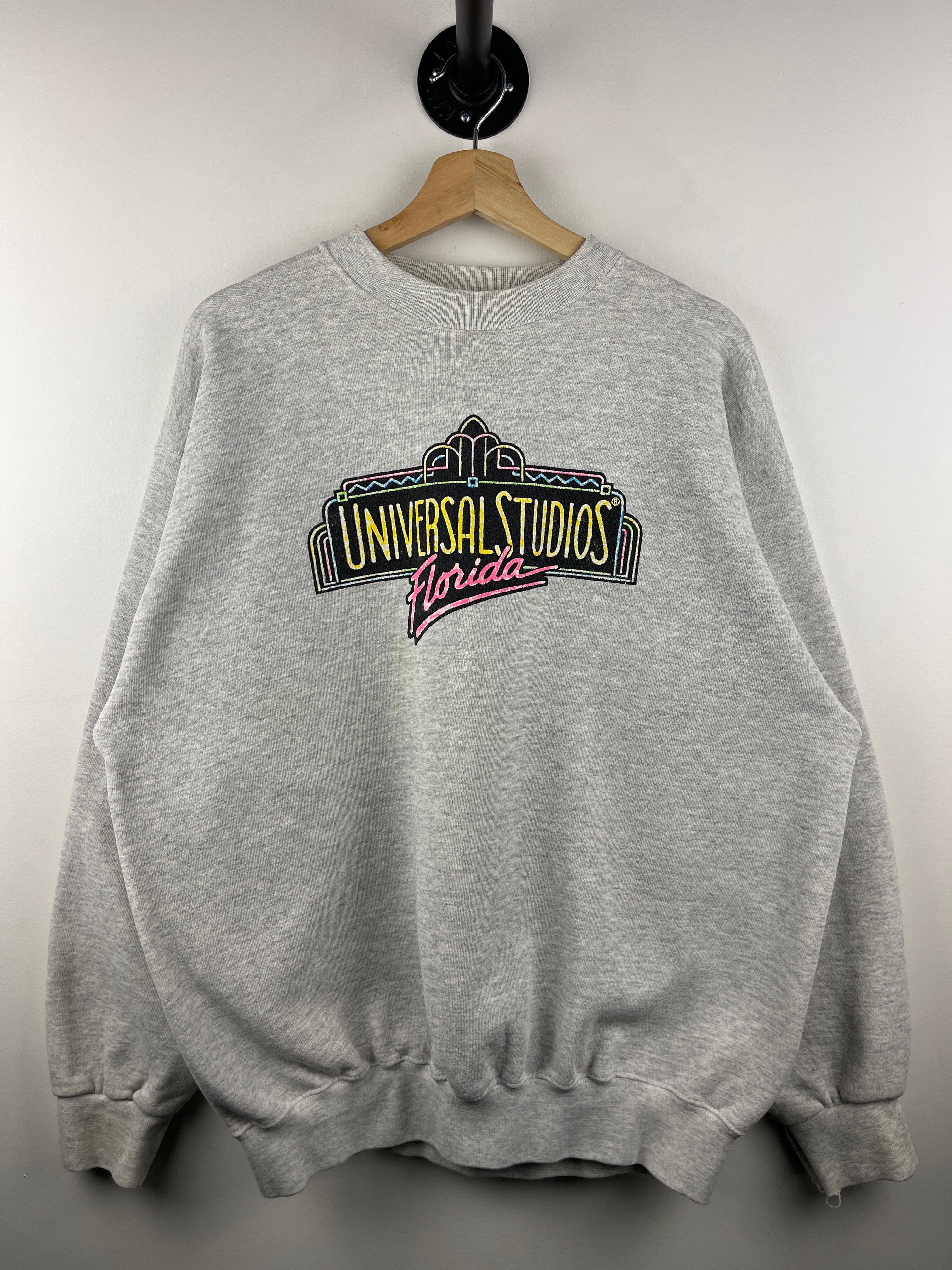 Vintage 90s Universal Studios Flordia Grey Crewneck
