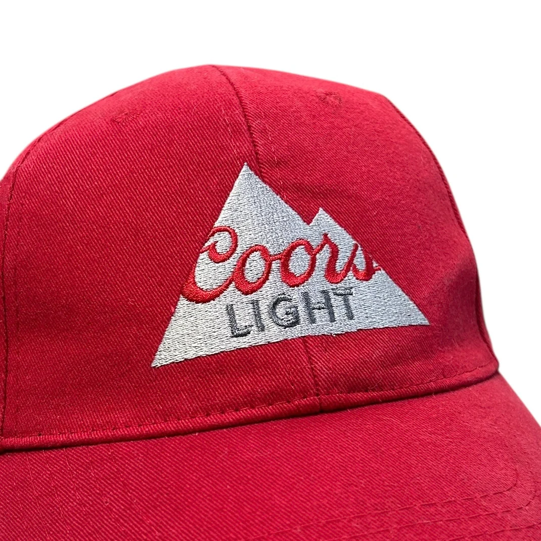 Vintage Coors Light Beer Red Snapback Hat - Image 2