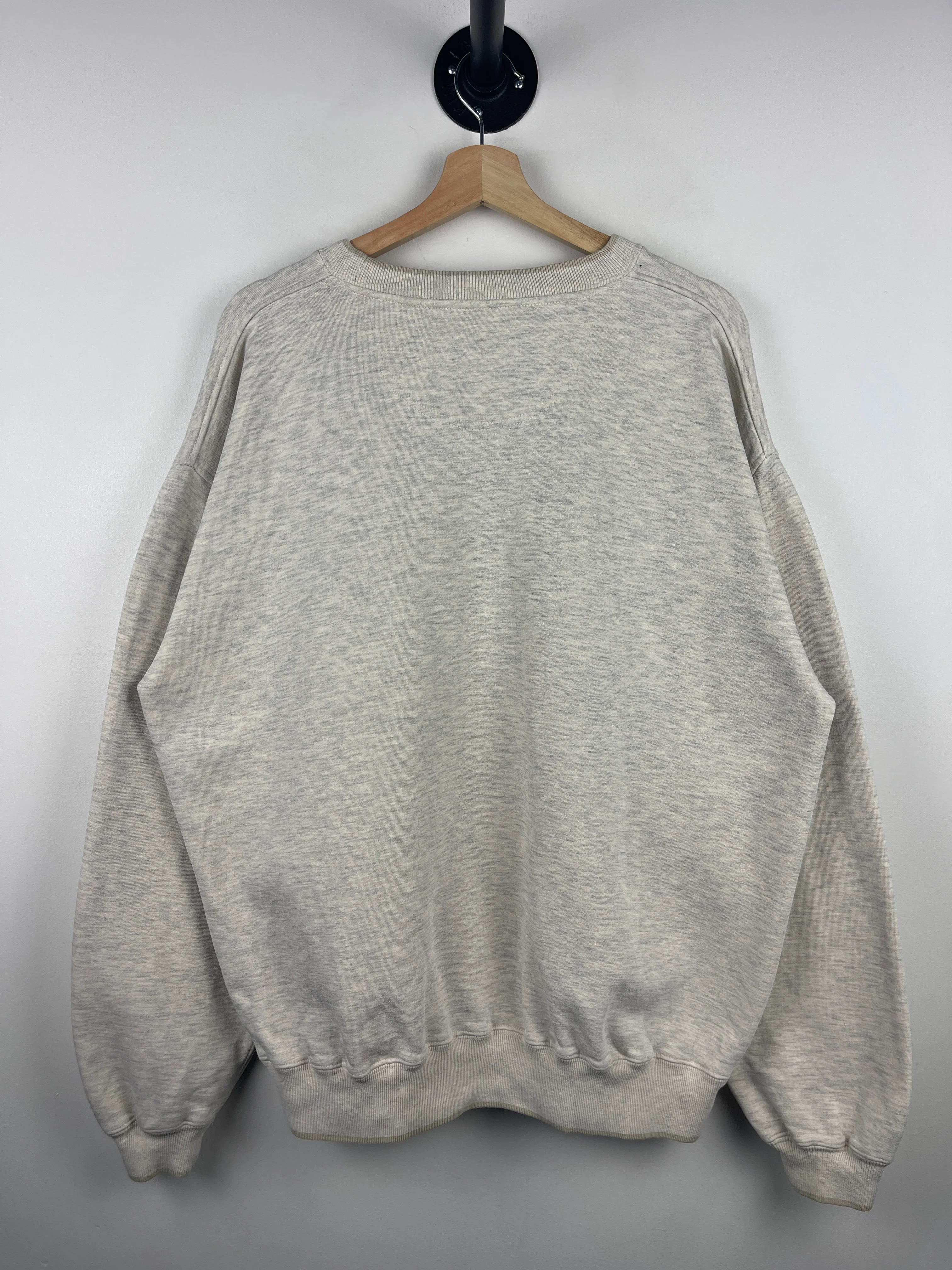 Vintage Croft & Barrow Blue Marlin Outfitters Fishing Embroidered Grey Crewneck - Image 2