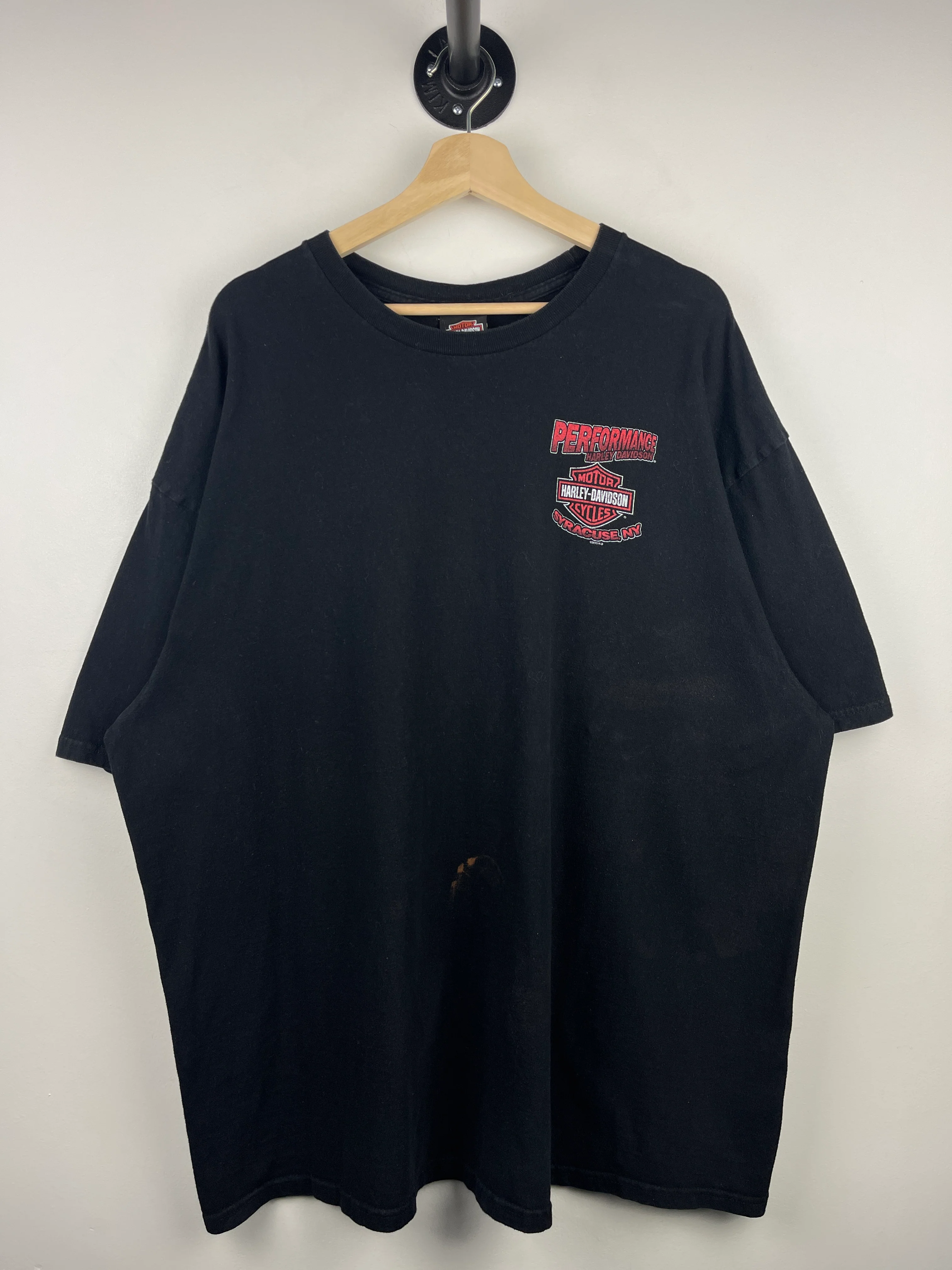 Vintage Harley Davidson Performance Syracuse New York Black Tee - Image 2