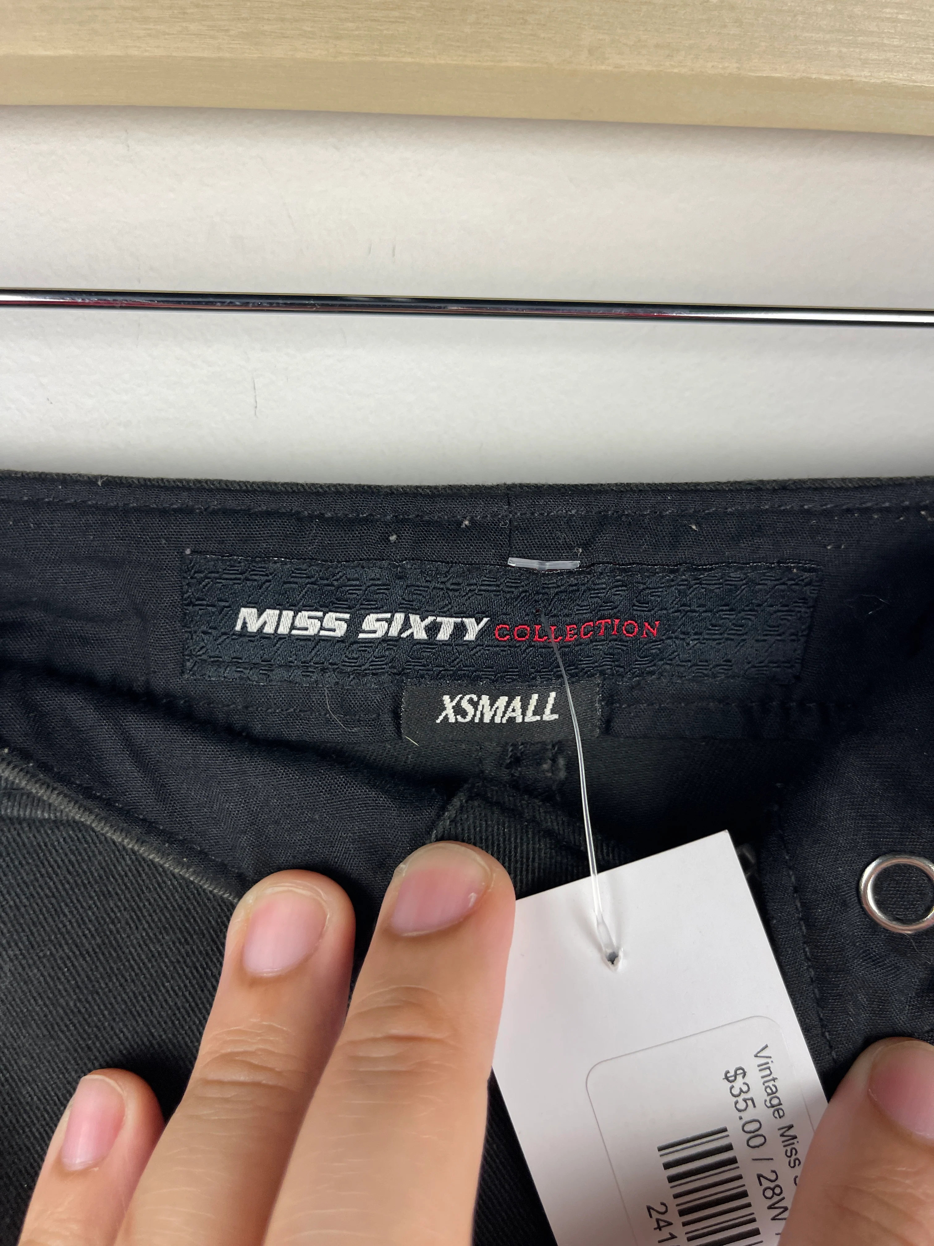 Vintage Miss Sixty Women's Black Zipper Skirt - Image 5