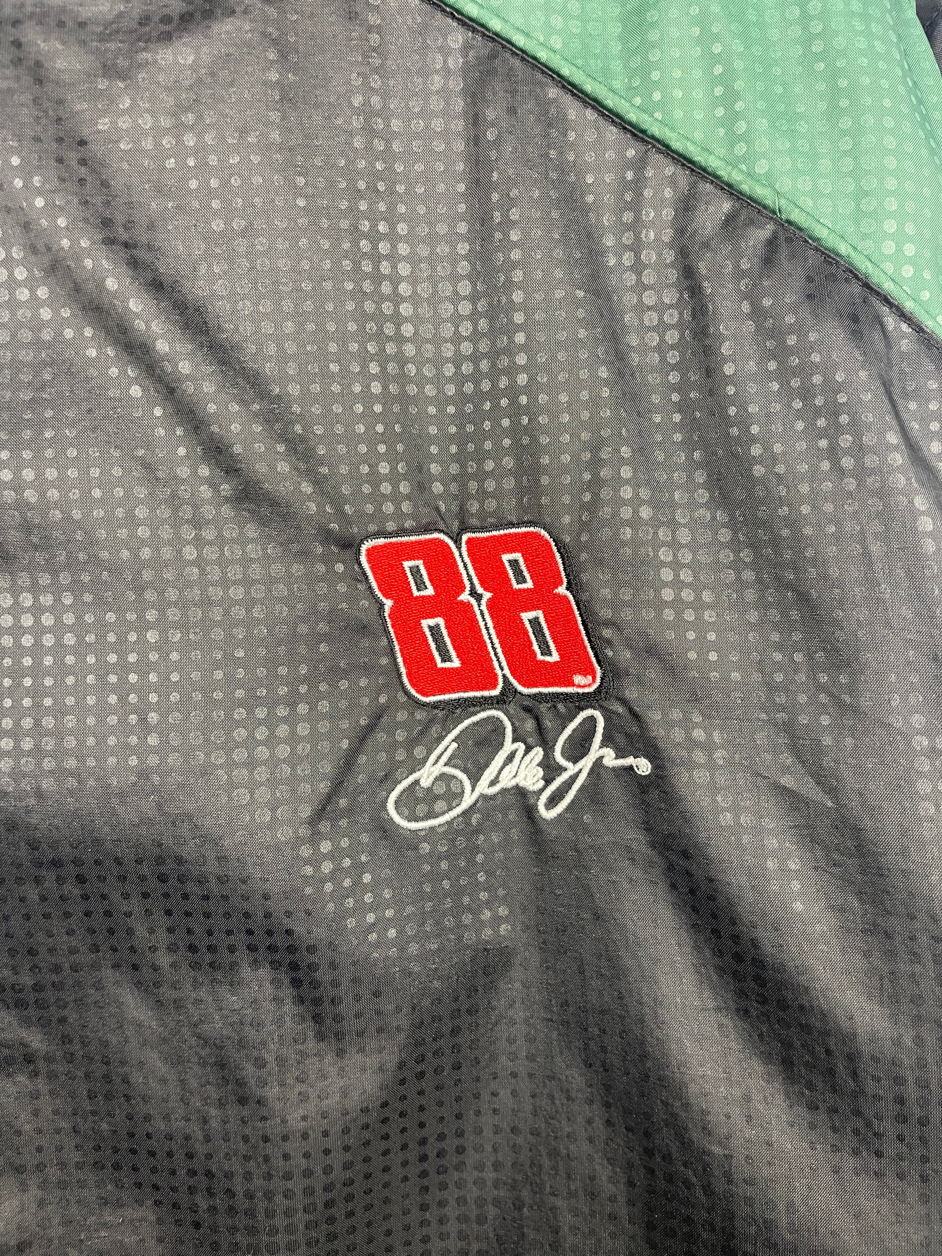 Vintage Nascar Chase Dale Jr Amp National Guard Black & Green Jacket - Image 3