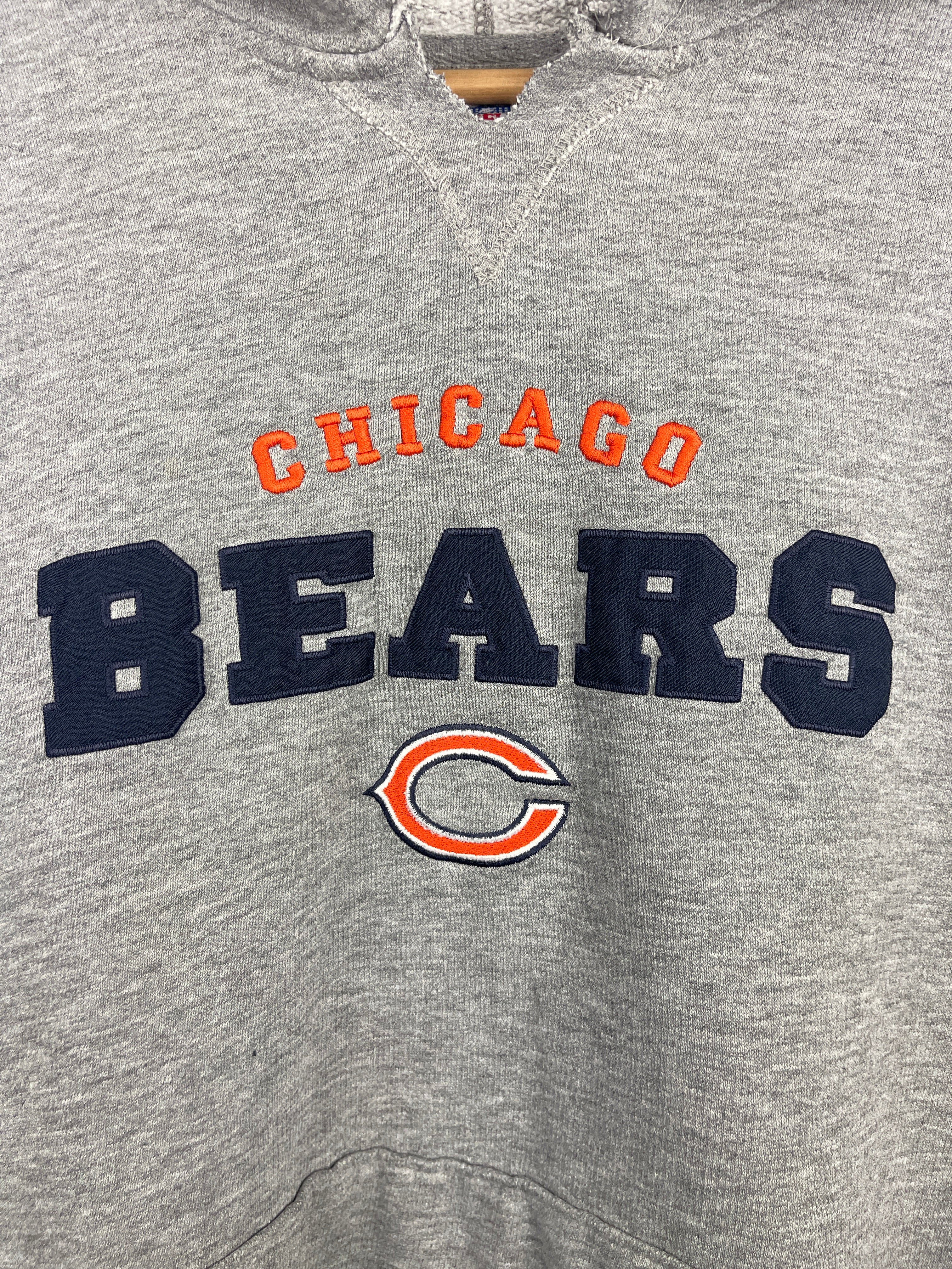 Vintage NFL Chicago Bears Embroidered Grey Hoodie - Image 3