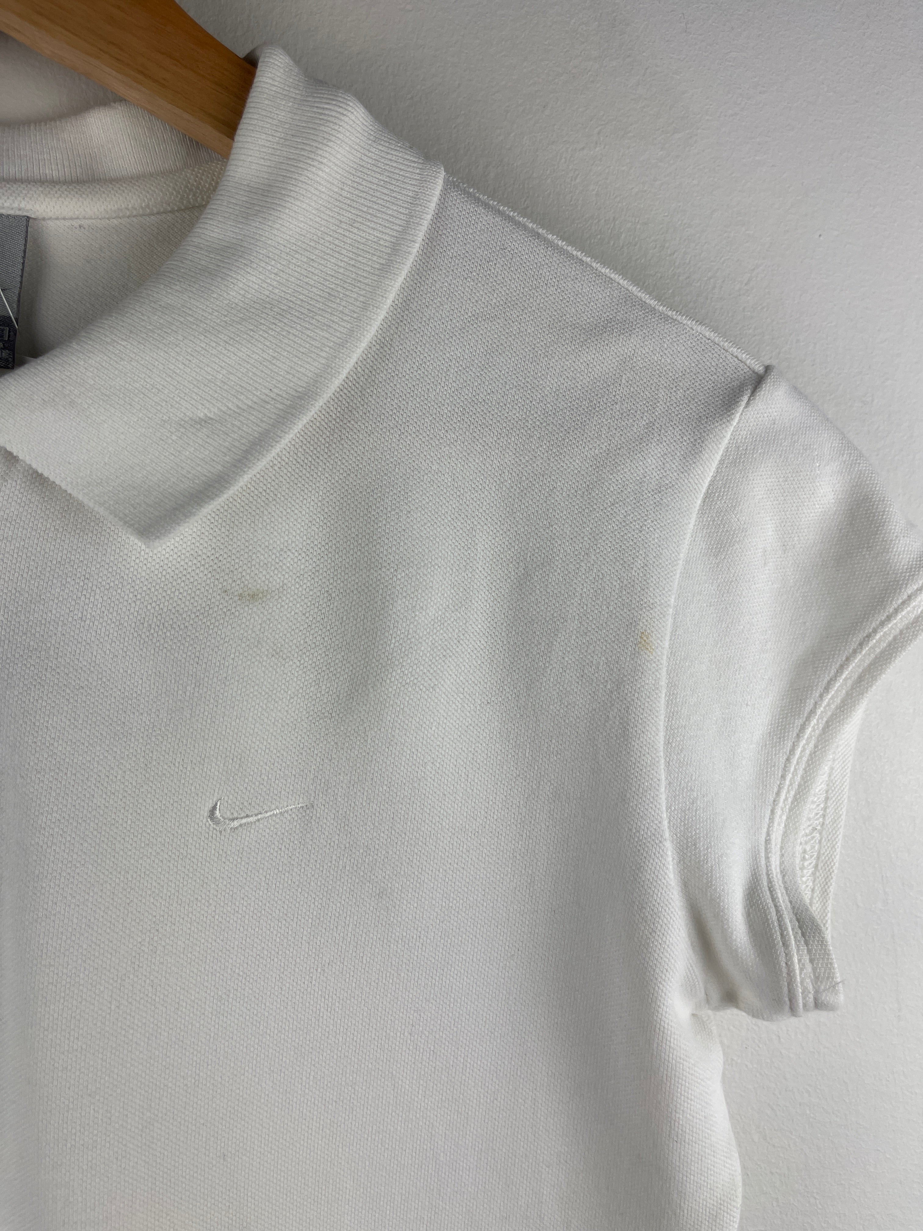 Vintage Nike Mini Swoosh White Women’s Polo Shirt - Image 3