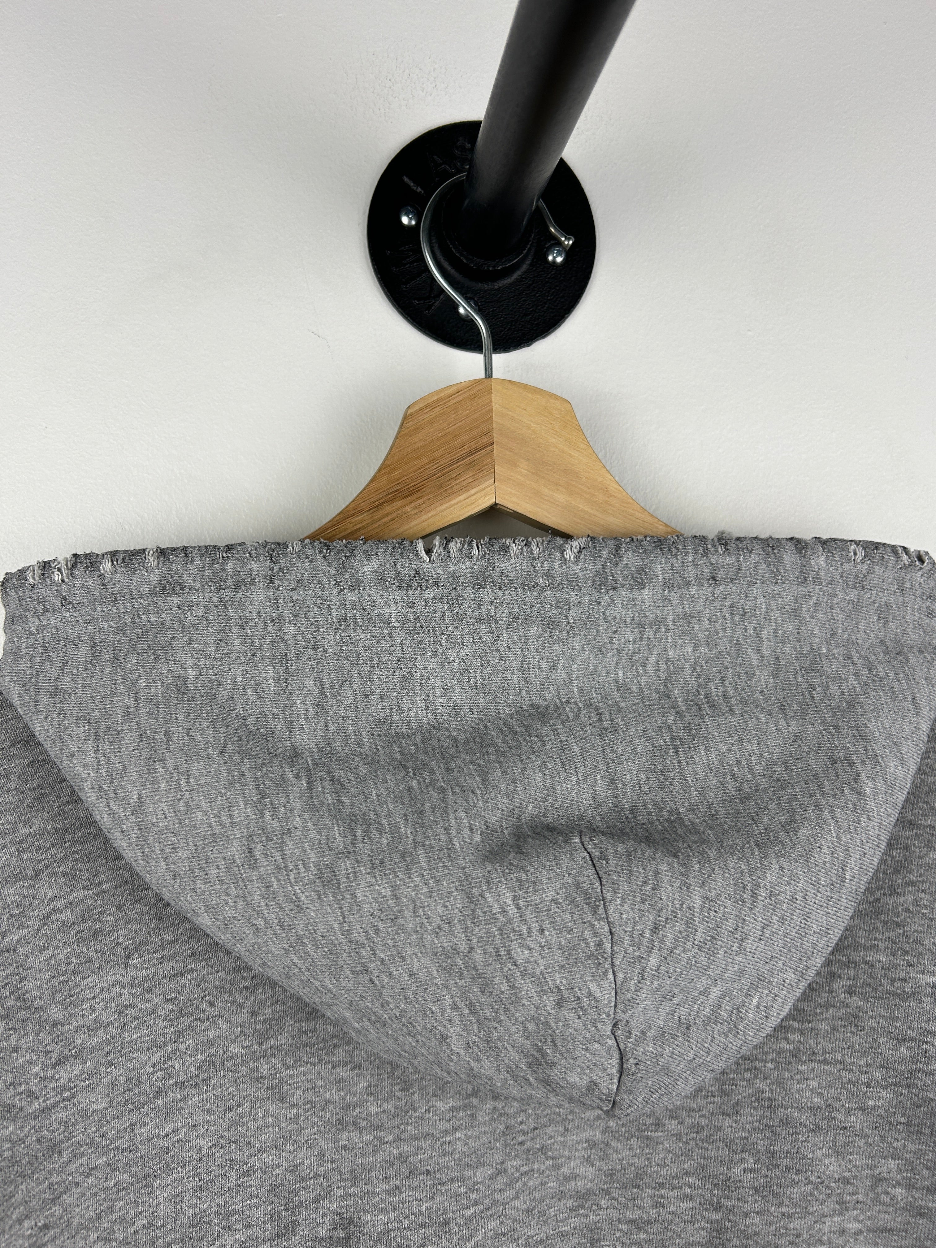 Vintage Nike Middle Swoosh Thrashed Grey Hoodie - Image 6