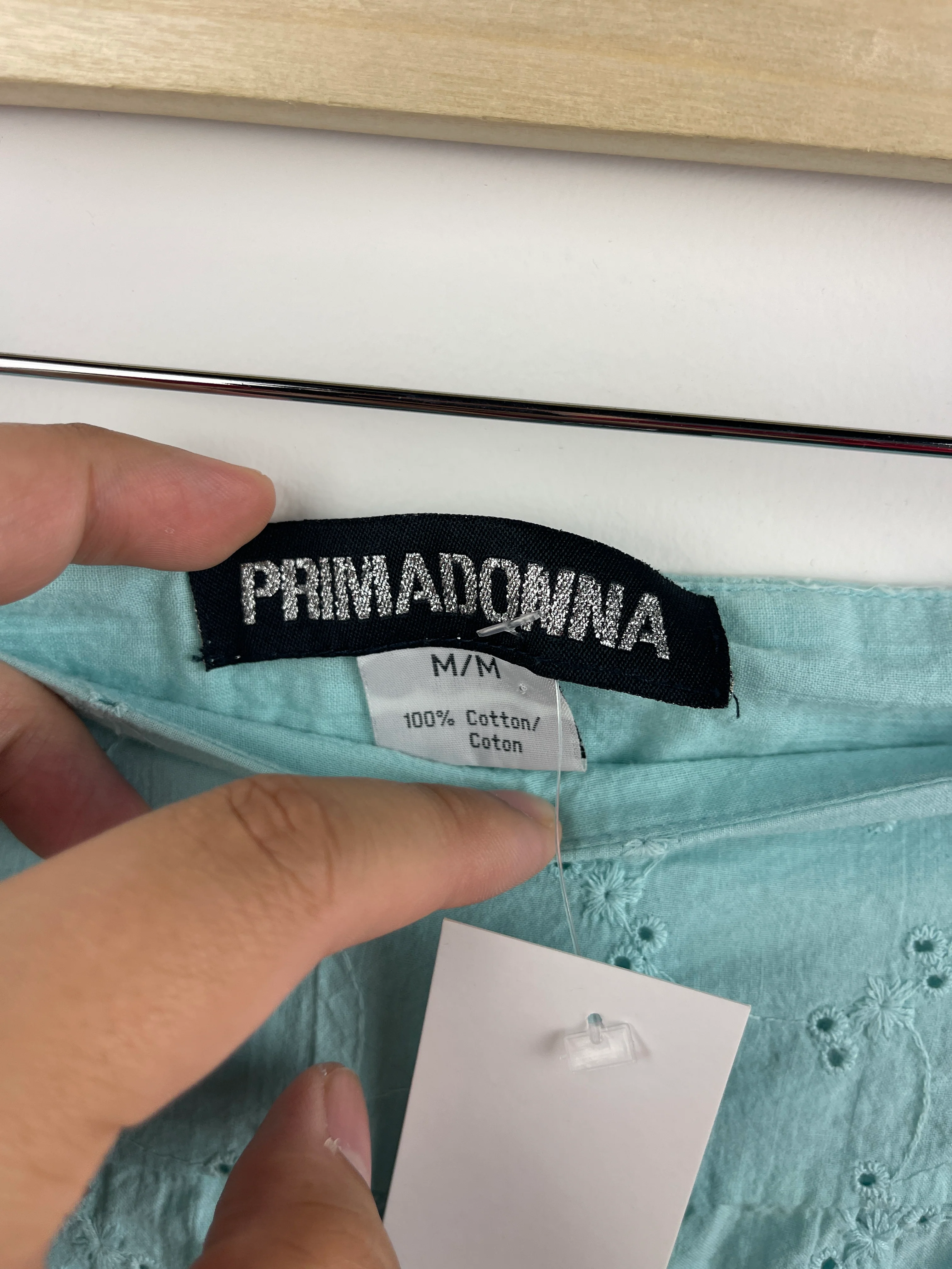Vintage Primadonna Women's Teal Linen Mini Skirt - Image 4