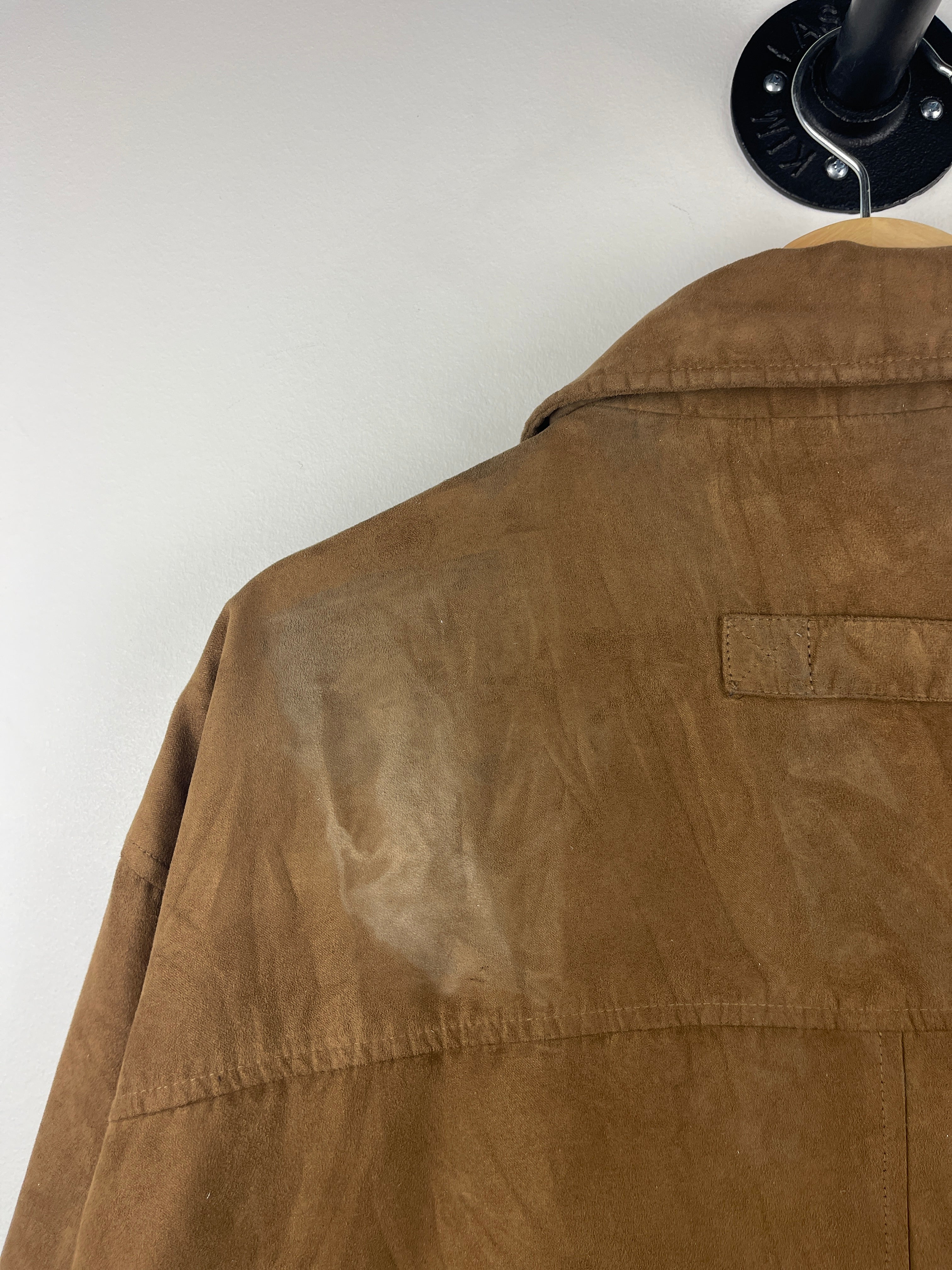 Vintage Roundtree & York Brown Suede Bomber Jacket - Image 5