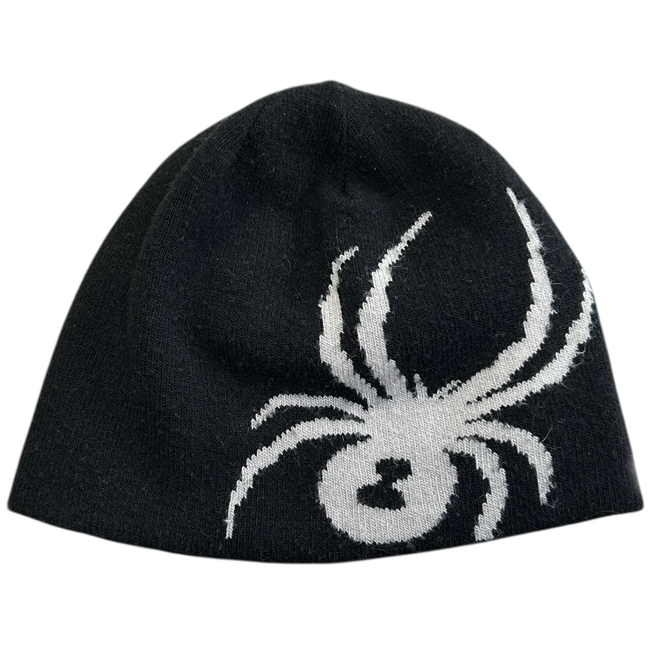 Vintage Spyder Black & Grey Reversible Skully Beanie