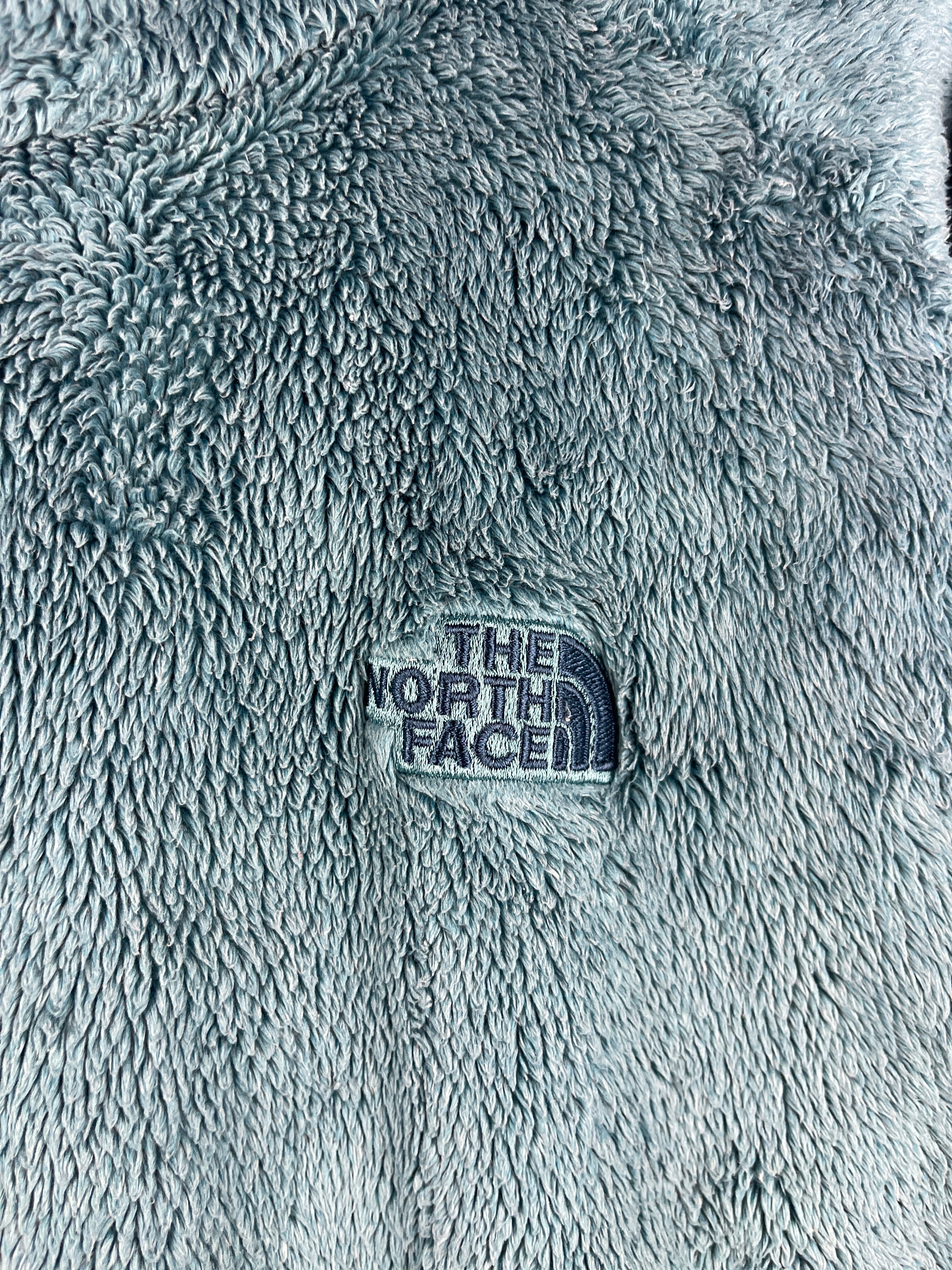 Vintage The North Face Blue Zip Up Sherpa Fleece Sweater - Image 3